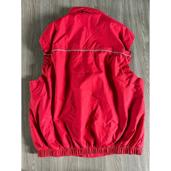 HELLY HANSEN red VEST Men's full zip jacket fleece lining LARGE Hiking Camping - Picture 8 of 8
